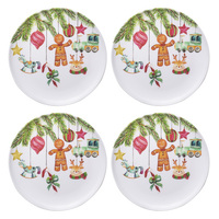 Hanging out for Christmas plates set