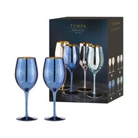 Estelle Navy 2pk Wine glass