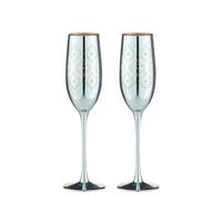 Estelle Aqua 2pk Champagne Glass