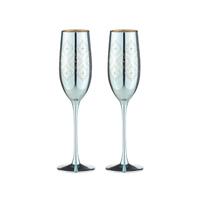 Estelle Aqua 2pk Champagne Glass