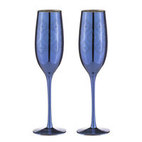 Estelle Navy 2 pk Champagne glass