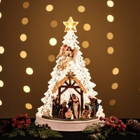 Snowing crystal tree.